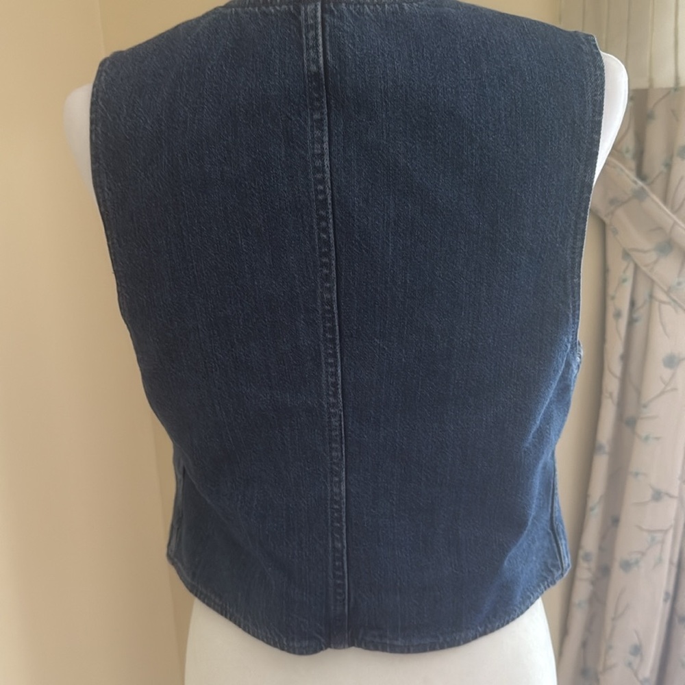 GAP Blue Denim Vest - Picture 3 of 11